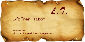 Lámer Tibor névjegykártya